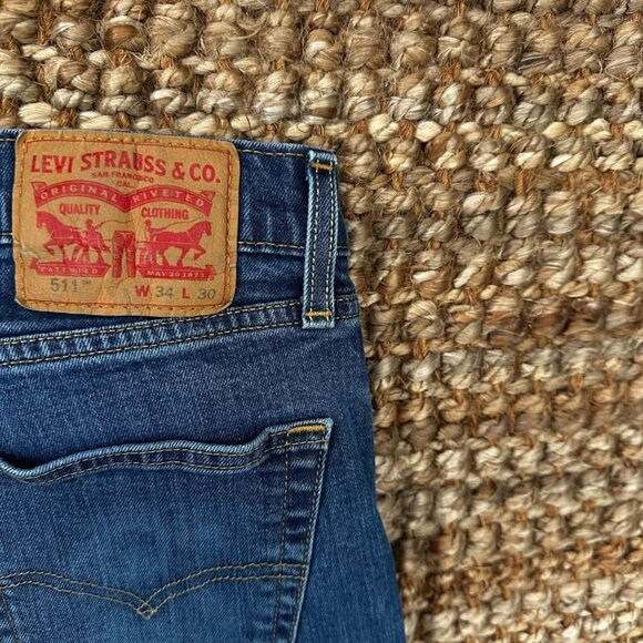 511 Levi’s Men’s Jeans (34x30) Blue Slim Fit - Picture 1 of 6